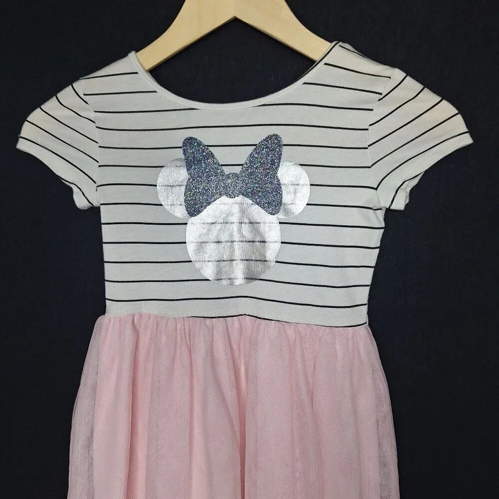 💙 Disney Girls Tulle T-Shirt Dress Size 6 Ballerina Princess Cute Outfit Girly